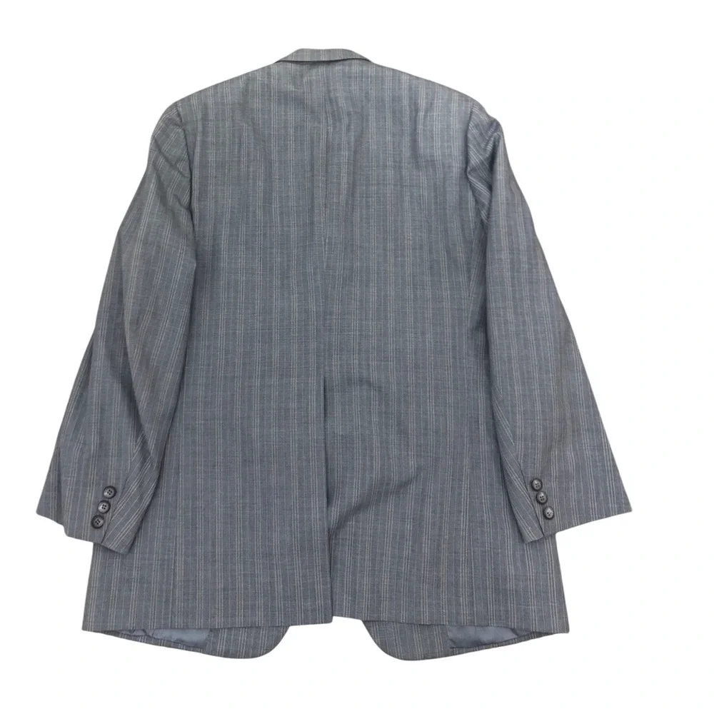 Vintage wool Hickey-Freeman‎ CUSTOMIZED Mens blue Pinstripe Suit Jacket Blazer